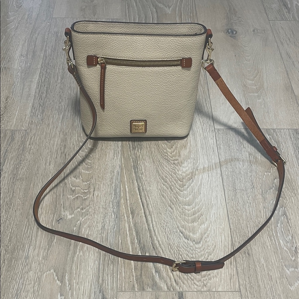 Dooney & Bourke Cream and Brown Crossbody Bag